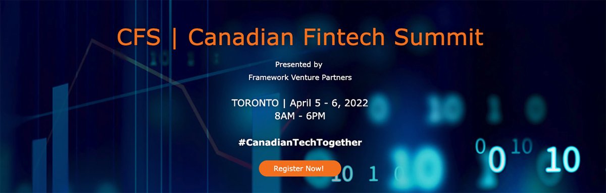 Powerful founders, CEOs + industry leaders share relevant experience + knowledge at the 2022 Canadian FinTech Summit. There's also a pitch battle where >20 of the best start-ups tackle solutions in capital markets, lending and more. #CanadianTechTogether fintechsummit.ca