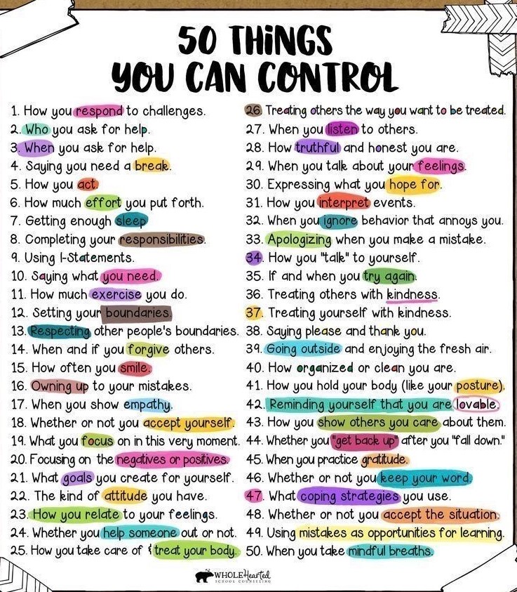 Brant_CYW's tweet photo. When we focus on what we can control, our thoughts empower us. Do not let things you have no control over drain you of your energy. What is worrying you? What is within your control and what can you do about it? Remember the things that matter most. Focus on that. https://t.co/zQnJnvYiYQ