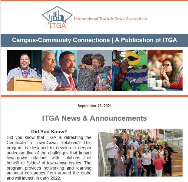 ITGA_ORG's tweet image. Are you currently receiving the weekly ITGA newsletter? If not, you are missing out! The latest ITGA news and announcements are included, plus national and international headlines that are helpful to colleges and communities around the globe. Sign up here: bit.ly/3Jls37q