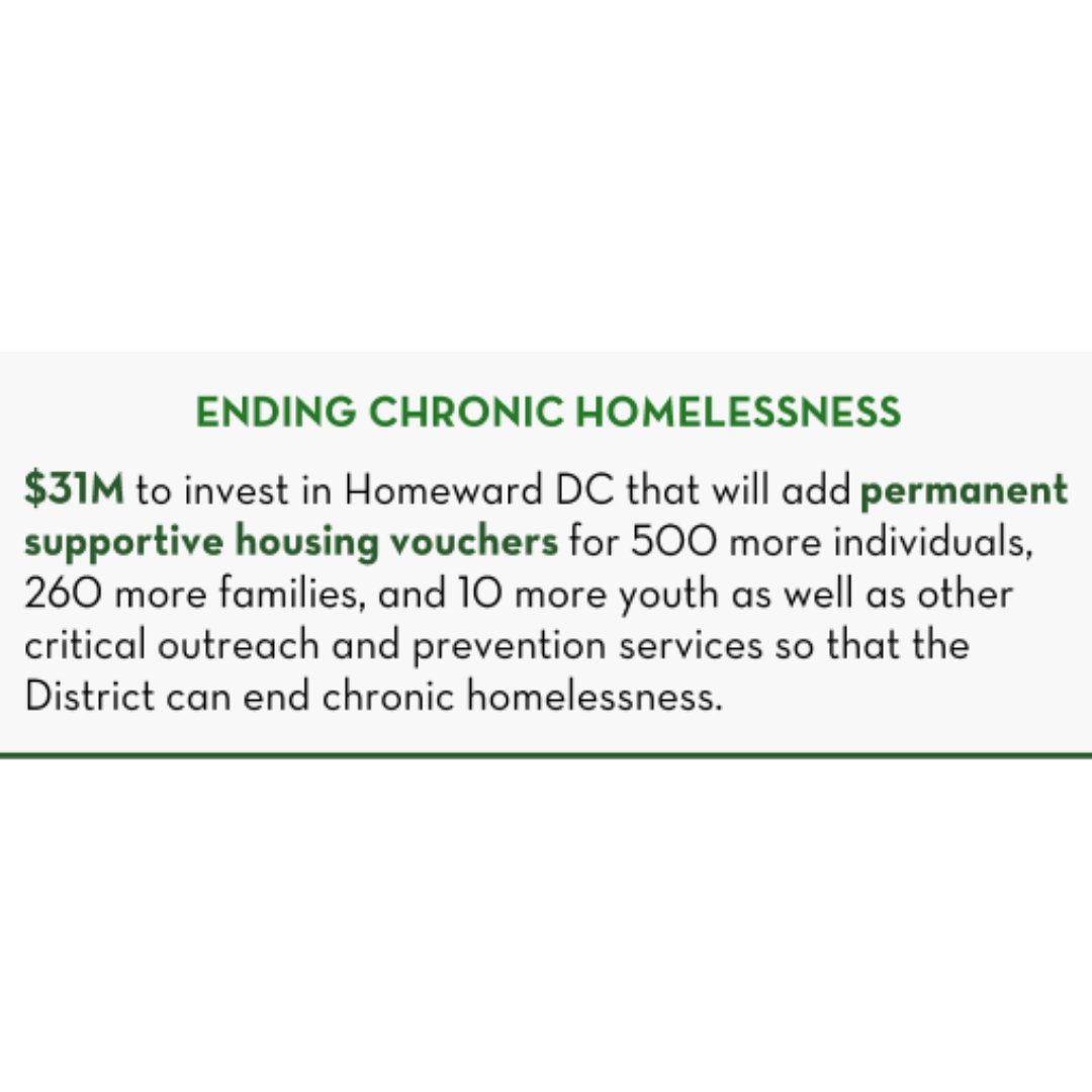 The top-line release of <a href="/MayorBowser/">Mayor Muriel Bowser</a>'s budget shows PSH for 500 individuals and 260 families. We're excited to see the budget books on Friday, at which point we will make a more detailed analysis. 

At first glace and w/o details, this looks like our PSH asks were fully funded
