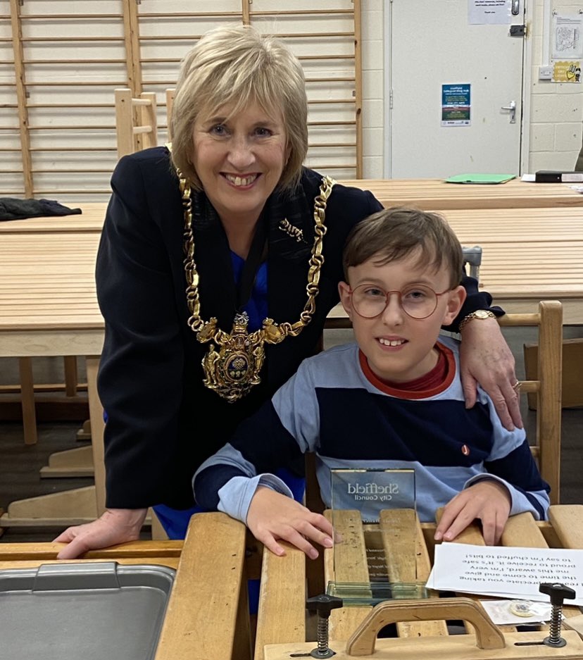 wearePaces's tweet photo. It was wonderful to be able to welcome Gail Smith, Lord Mayor of Sheffield, to Paces today as we celebrate #CEAwarenessWeek 

@CaptainTobias9 was presented with an award for his fundraising achievements and our musical superstar @TunesLennie played some amazing tunes on the piano https://t.co/ktt18nyhDs
