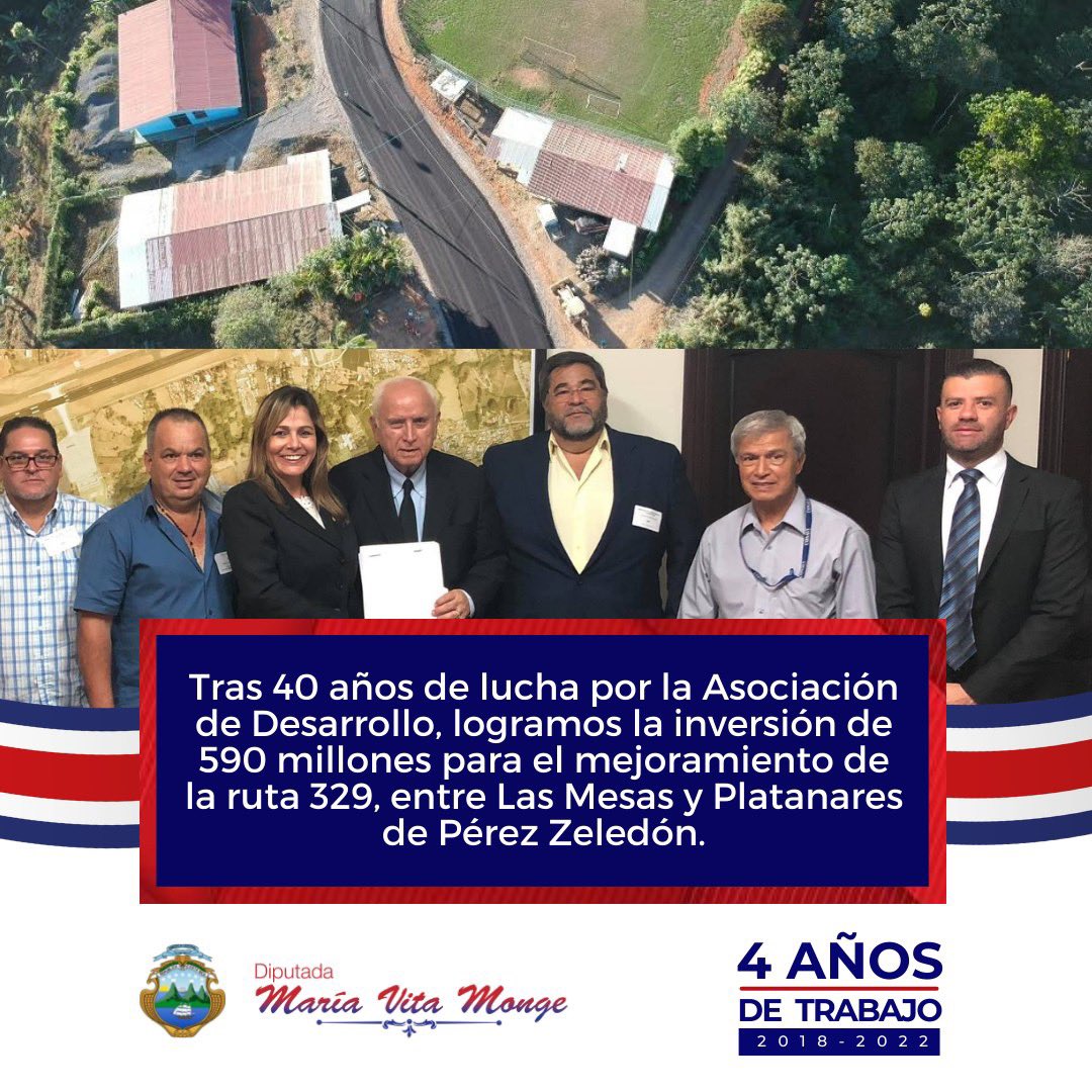 #RendiciónDeCuentas Platanares esperó más de 40 años para ver concretada entre 2019 y enero de 2020 la obra de mejoramiento y perfilado de ruta 329 entre Las Mesas y Platanares, Pérez Zeledón. Gracias al compromiso del Gobierno de mejorar la calidad de vida de sus pueblos.