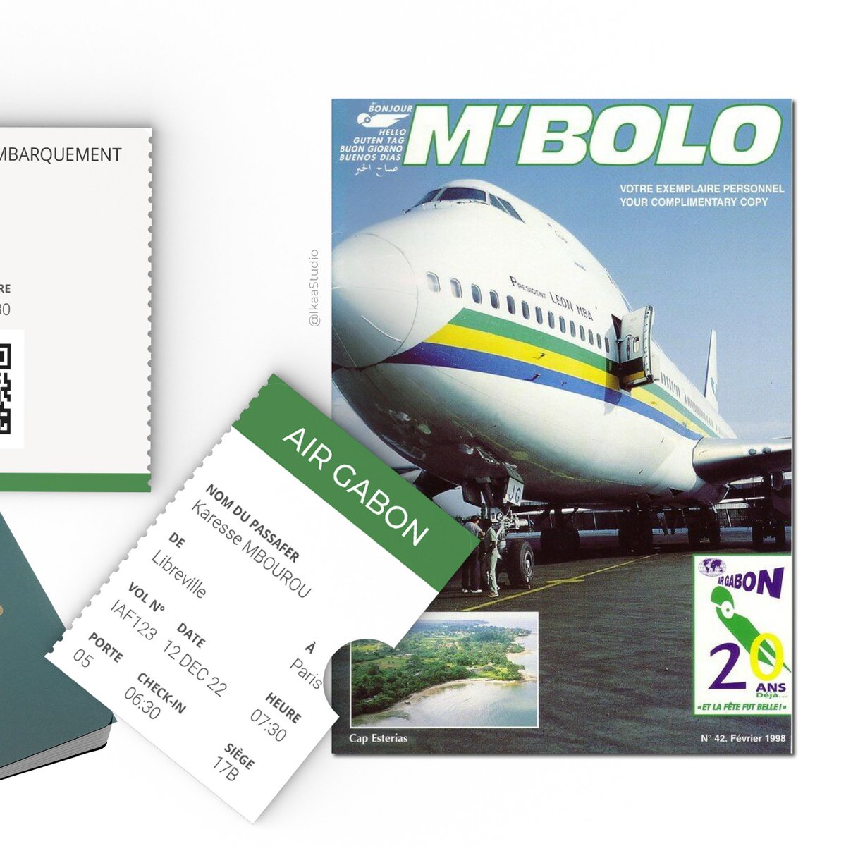 Et si notre emblématique perroquet, se refaisait une beauté ? ✨ Redesign pour Air Gabon. Un peu nostalgique d’ailleurs.. 

Qui sera le prochain ? 
.
.
by me © Copyright <a href="/ikaastudio/">Le Studio Ika ✨</a>