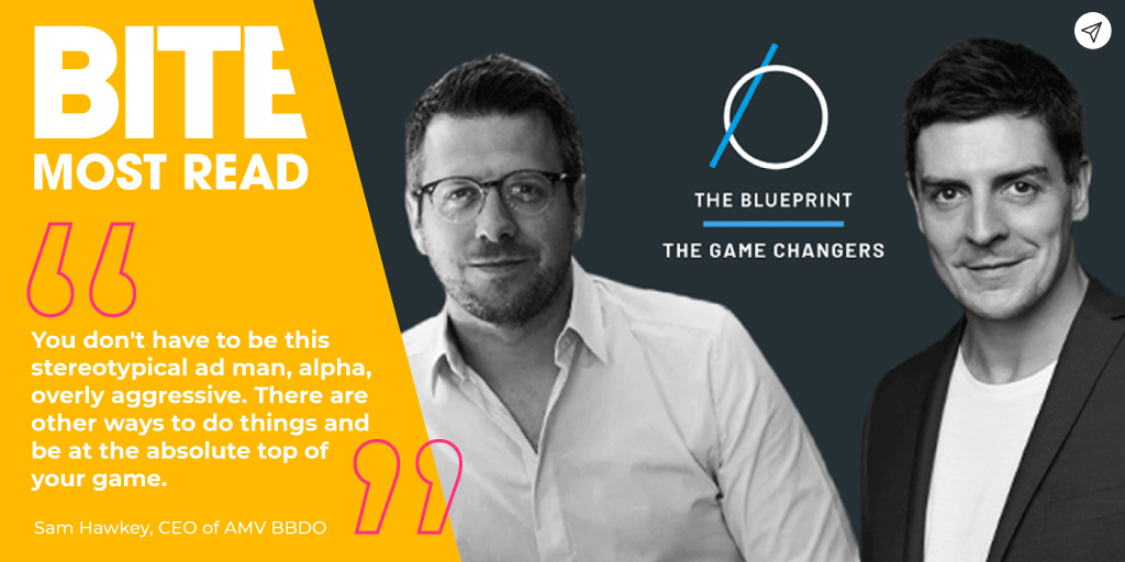 The Blueprint’s interview with Sam Hawkey, CEO of <a href="/AMV_BBDO/">AMV BBDO</a>, is one of our most read pieces on BITE this week. 

Hawkey talks about the power of challenging accepted wisdom, retaining diverse talent and making a deep impact. #TheGameChangers 

Read more: creativebrief.com/bite/you-dont-…