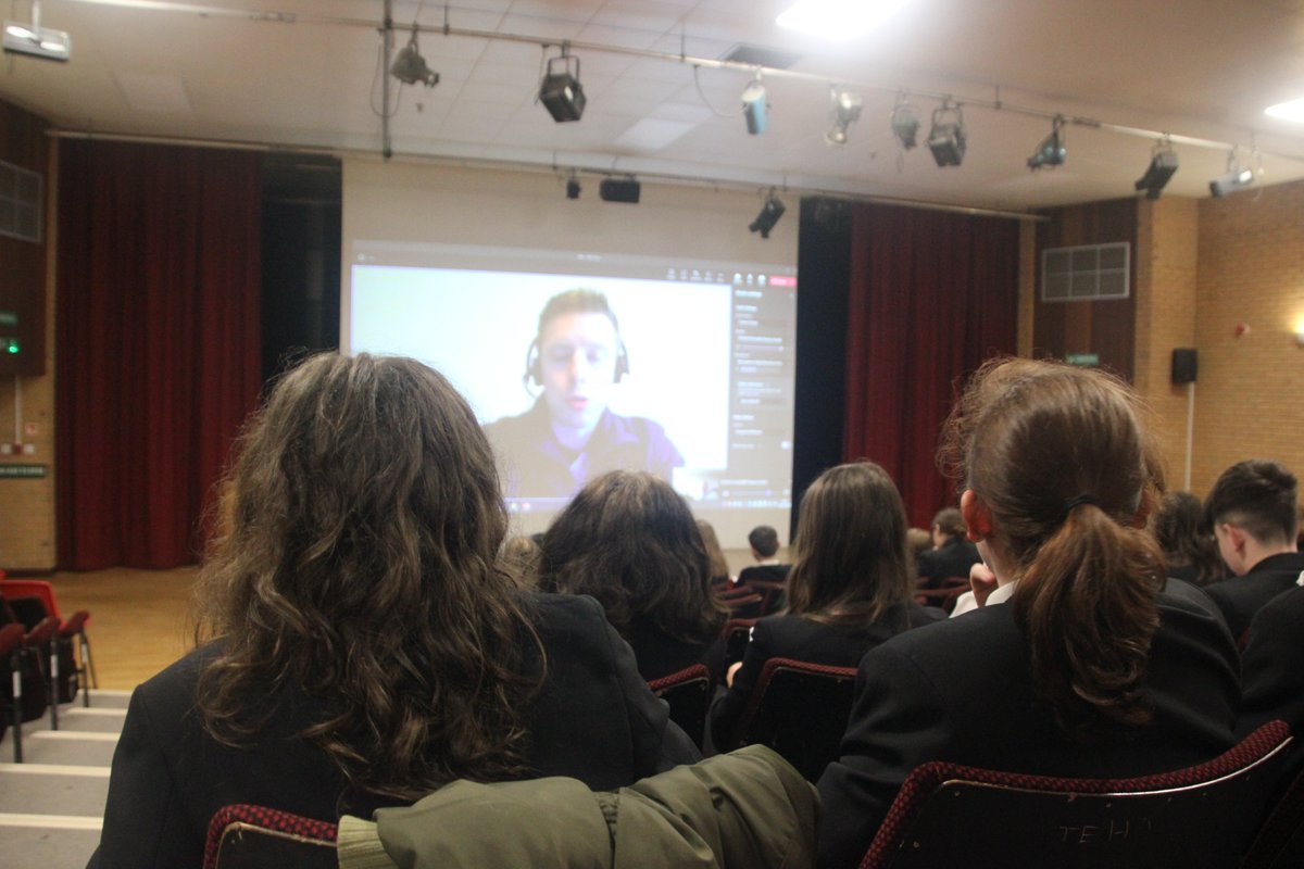 CareersWRA's tweet photo. Y9's had a virtual talk with Ross today who is a STEM ambassador from the @RoyalAirForce during their @TwraScience lesson today. He shared his career journey with the students and talked about a wide range of careers using STEM subjects. #ScienceWeek #STEM #RaisingAspirations https://t.co/E7xmpymedl