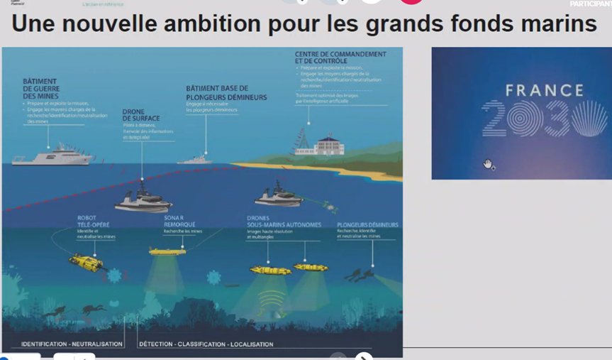 MercatorOcean's tweet photo. Laurent Kerléguer, @shom_fr présente les défis à relever pour améliorer la connaissance des grands fonds marins à l'aide de nouveaux engins téléopérés et de la maitrise d'immense flux de données avec de l'intelligence artificielle. https://t.co/zZbJk2dqub