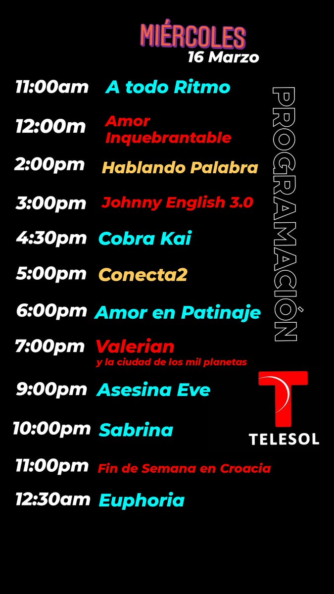 telesoltv's tweet photo. Disfruta de la mejor programación #Telesol #Cumana #Tv https://t.co/be2J1L40Jz