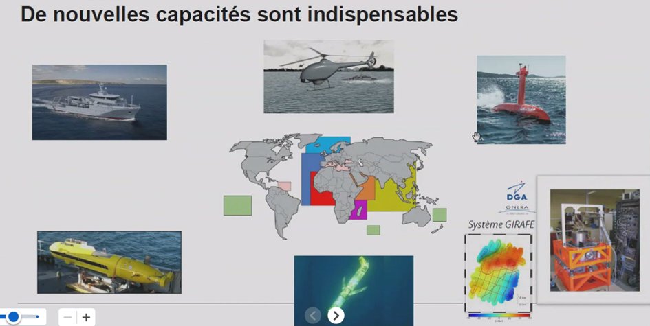 MercatorOcean's tweet photo. Laurent Kerléguer, @shom_fr présente les défis à relever pour améliorer la connaissance des grands fonds marins à l'aide de nouveaux engins téléopérés et de la maitrise d'immense flux de données avec de l'intelligence artificielle. https://t.co/zZbJk2dqub