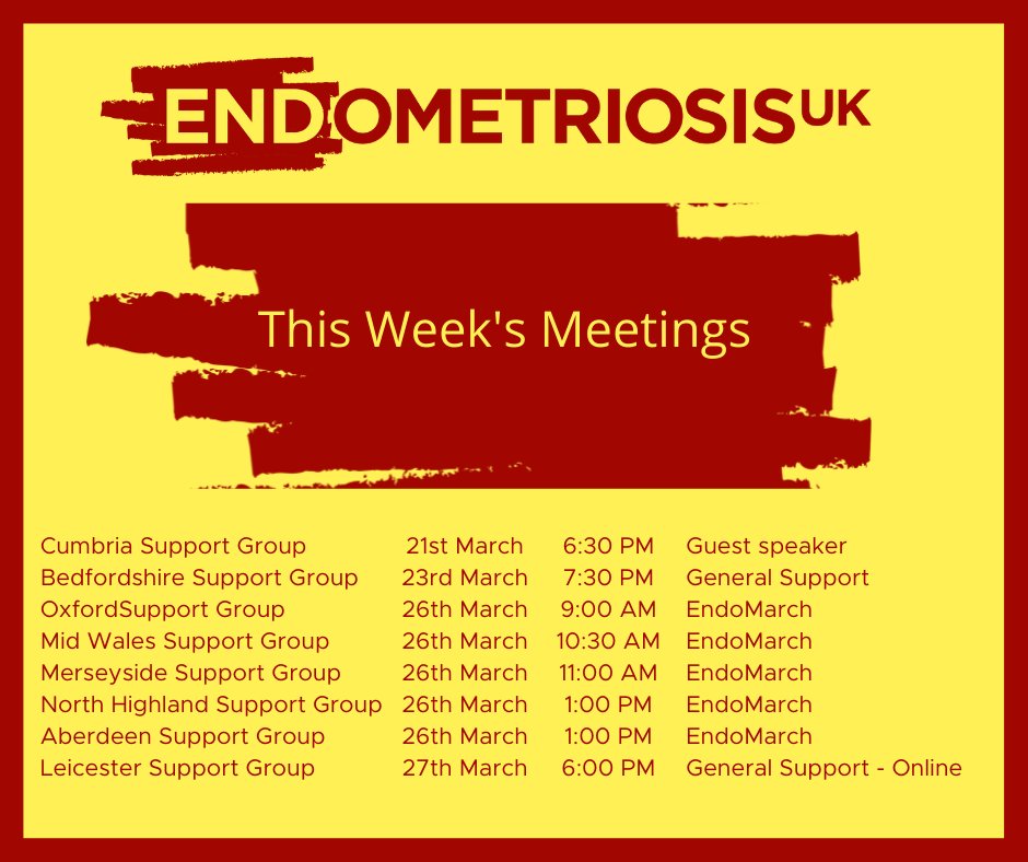 EndometriosisUK's tweet photo. For Action Month several groups have organised their own EndoMarch, a great way to raise awareness and enjoy a gentle walk. For details of this week's marches and other meetings please see below. Find out more https://t.co/sanfjxKNzl #endometriosis #EndometriosisActionMonth https://t.co/ywNzv8lFgM