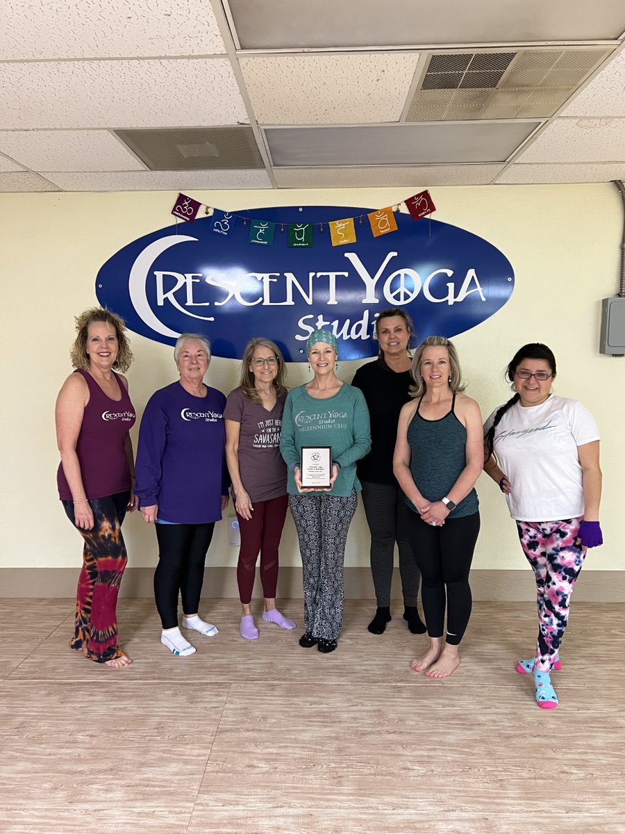 MidloChamber's tweet photo. Crescent Yoga Studio is working to create a happier, healthier community!
We are ecstatic to present them with their tenure plaque in recognition of over ten years of membership with the Midlothian Chamber. Congratulations, Crescent Yoga Studio! https://t.co/JDZbtw32Iz