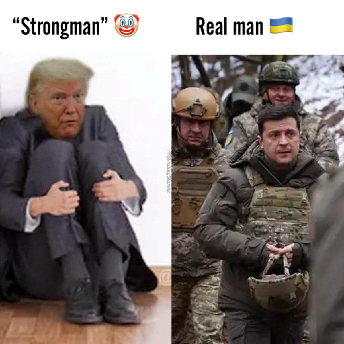 BleedingMarine's tweet photo. Send Trump back to his bunker. #SendTrump https://t.co/PcmKFCbg1n