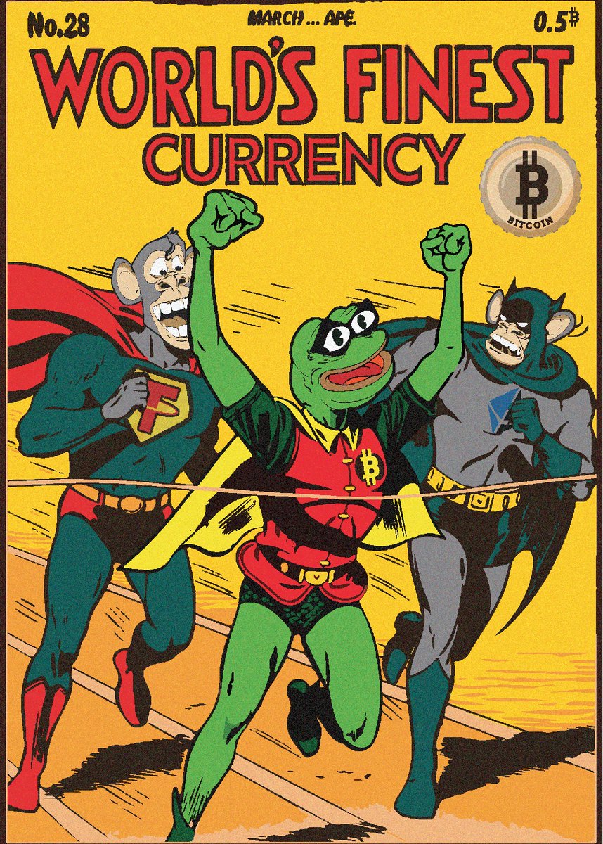 bayumortry's tweet photo. still on folks
WORLDSFINEST 

22/30 BTC
https://t.co/j7DmwdxHLK

4/5 XCP
https://t.co/TGslbPM66W

#xchain #counterpartyxcp #Bitcoin￼ #NFT #MEMES #phunchkins #vintagecomic #NFTCommmunity #NFTartist #nftart #superheroes  #pepefrog #pepe #rarepepe https://t.co/stJaMIXtEv