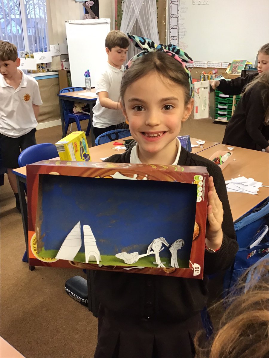 Year 3 have had the best afternoon making their Palaeolithic, Mesolithic and Neolithic scenes in a box! The children thought hard about which objects portrayed their chosen era and attached tabs to stand them in the foreground. Well done Year 3! <a href="/GaytonPrimary/">Gayton Primary</a>