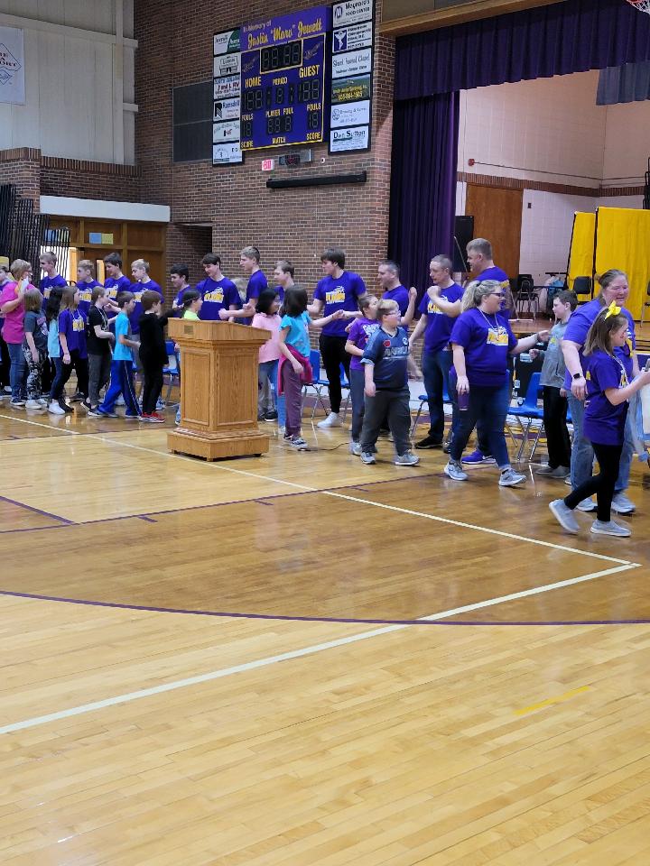 Pep rally is done.  On our way to Rapid City!