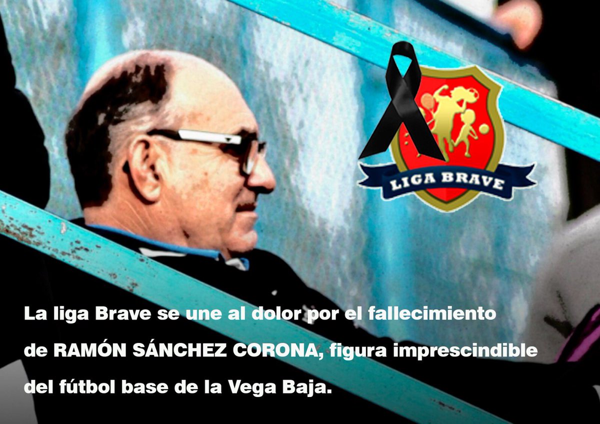La familia de la #LigaBrave, todos los integrantes del fútbol base, y toda persona relacionada con el deporte, especialmente en la Vega Baja, lamentamos profundamente la pérdida de nuestro compañero Ramón Sánchez Corona.

Descansa en Paz amigo.