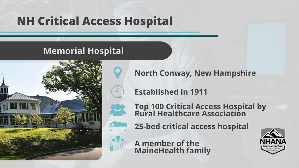 As we continue to highlight the #CriticalAccessHospitals throughout #NH, we'd like to introduce you to @MemHospitalNH. Serving the North Conway #community and beyond for over 110 years! Learn more about all they have to offer: bit.ly/3CP8Rwk