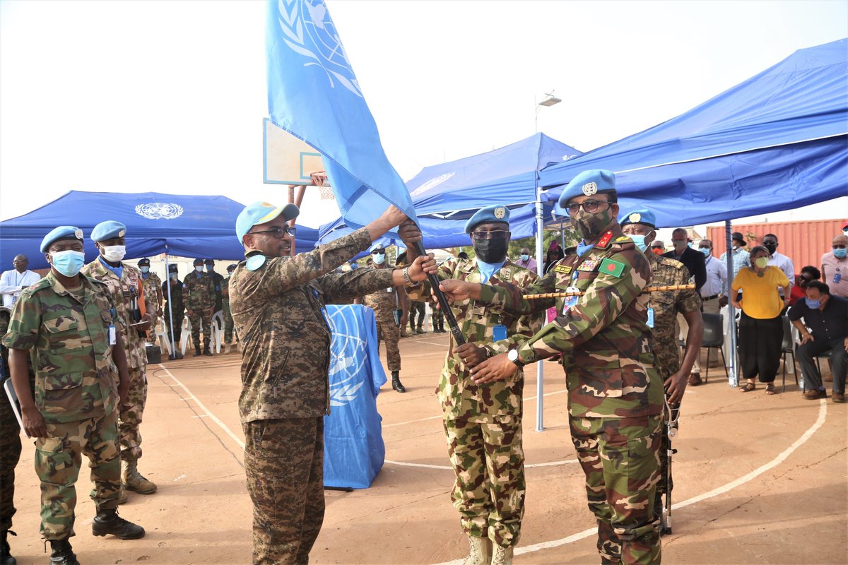 UNISFA_1's tweet photo. As @Ethiopian troops prepare to depart @UNISFA_1, we salute their contribution to peace &amp; security #abyei. @Ethiopia has been the only contigent since est. of @UNISFA in 2011 &amp;  has been critical in prevention of conflict &amp; led efforts towards sustainable peace @UNPeacekeeping https://t.co/f0VsTFExis