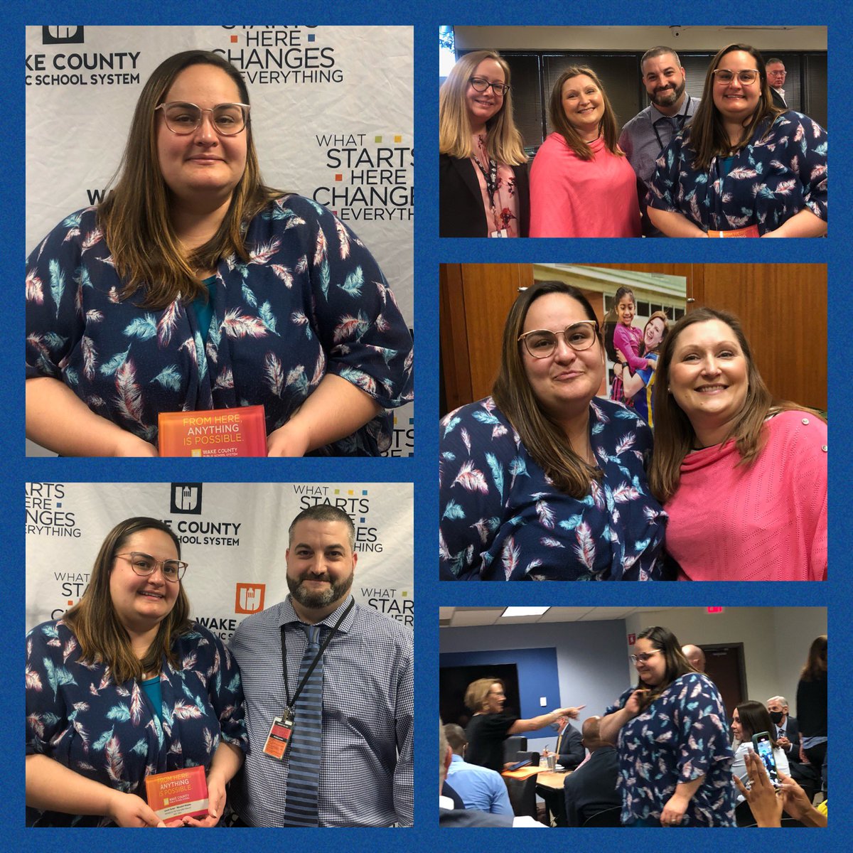 WendellMiddle's tweet photo. Mrs. Parker was recognized at the Board meeting last night as a Teacher of the Year Semifinalist. #WeAreWendell https://t.co/NmtoimSF6A