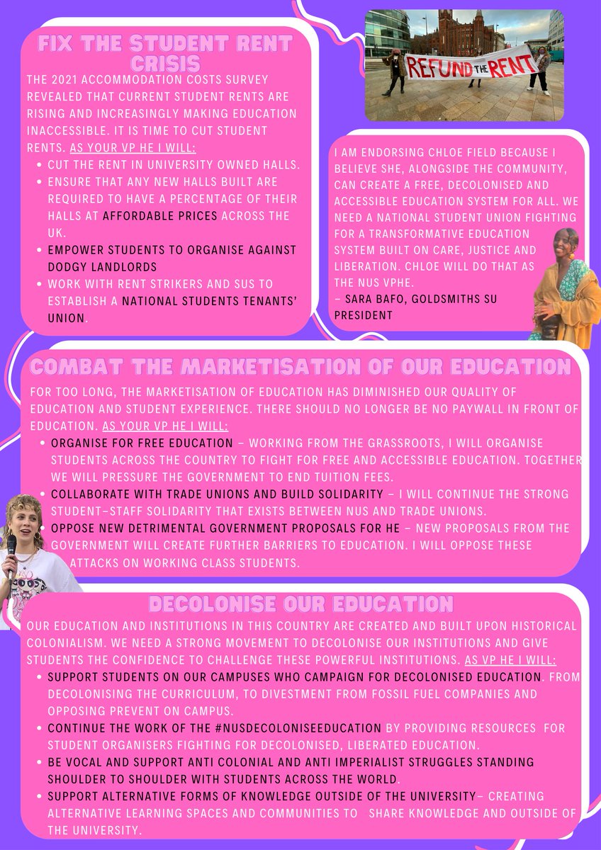 chloenusvphe's tweet photo. ⚡️MANIFESTO⚡️

These are all policies that I've been so passionate about at Liverpool and I am so keen to take them to a national level to make education more accessible!! https://t.co/uJV2WC6ngh