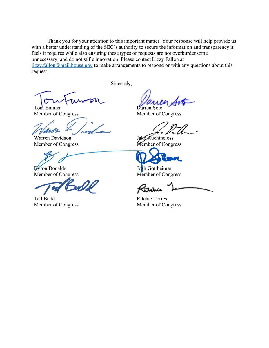 Dennis_Porter_'s tweet photo. BREAKING: Congressman @RepTomEmmer announces a bi-partisan letter to Gary Gensler to question the SECs “overburdensome” crypto and #Bitcoin reporting requests. https://t.co/HHNd72r4aZ