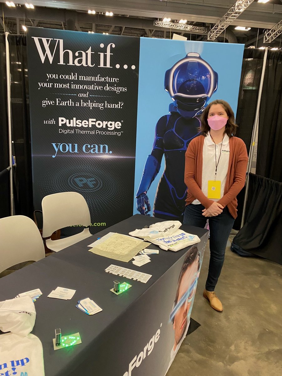 PulseForgeCorp's tweet photo. Having a great time at #SXSW2022! Stop by and visit @PulseForgeCorp booth 827. Our skilled, smart, and super friendly applications engineers, Lauren and Harry, would love to answer your questions on #sustainability in #manufacturing. https://t.co/k6YZoBvS51