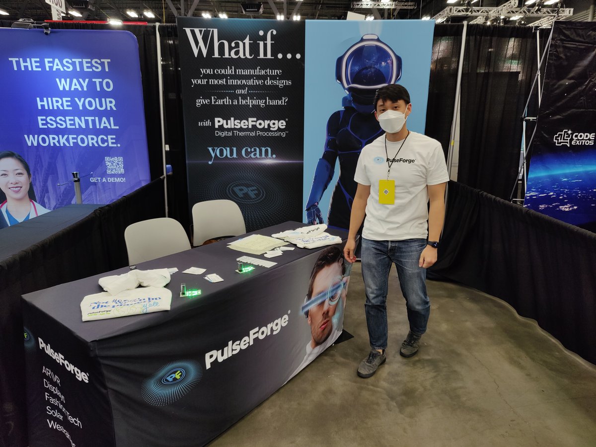PulseForgeCorp's tweet photo. Having a great time at #SXSW2022! Stop by and visit @PulseForgeCorp booth 827. Our skilled, smart, and super friendly applications engineers, Lauren and Harry, would love to answer your questions on #sustainability in #manufacturing. https://t.co/k6YZoBvS51