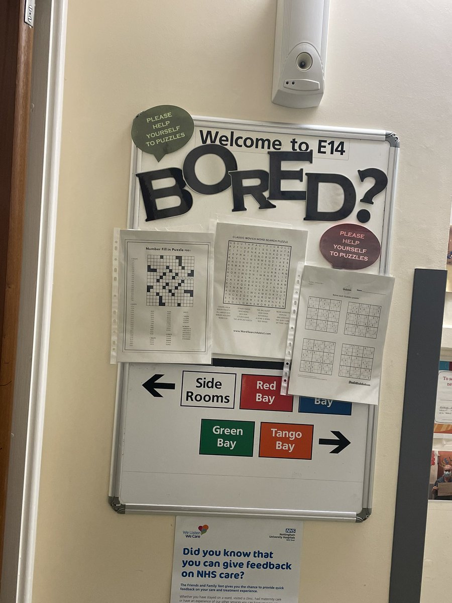 michelle baker (@mbaker35) on Twitter photo Simple but hopefully effective boredom buster on E14! Puzzles to be switched regularly. <a href="/NUHSurgery/">NUH Surgery and Associated Services</a> <a href="/Hannahmolloy9/">Hannah Molloy</a> <a href="/JamesPovey1/">James Povey</a> <a href="/Rose_Exley/">Rose Exley</a> <a href="/Clare_nurse/">Clare Elizabeth</a> Simple but hopefully effective boredom buster on E14! Puzzles to be switched regularly. <a href="/NUHSurgery/">NUH Surgery and Associated Services</a> <a href="/Hannahmolloy9/">Hannah Molloy</a> <a href="/JamesPovey1/">James Povey</a> <a href="/Rose_Exley/">Rose Exley</a> <a href="/Clare_nurse/">Clare Elizabeth</a>