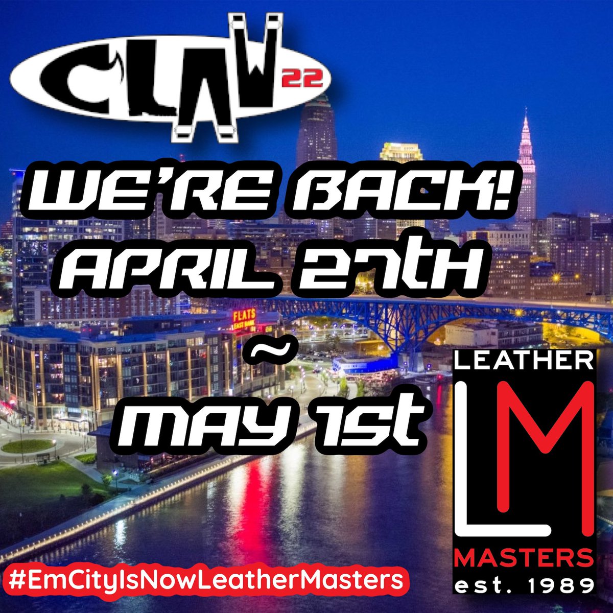 EmCityKCMO's tweet photo. We’re Back!
  CLAW we have missed you so!  Looking forward to seeing everyone at CLAW 22 in Cleveland!
#emcityisnowleathermasters #claw22 #leathermasters #houseofmarkus https://t.co/BCyANWmO0y