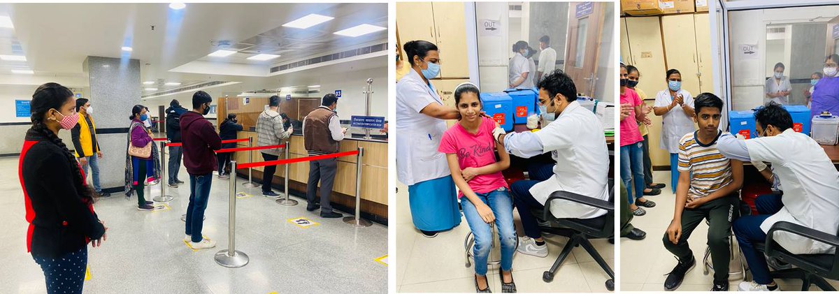 aiims_newdelhi's tweet photo. #vaccination for kids 12-14 years begins at @aiims_newdelhi today
All patients above 60 years of age can also get precaution doses
Please register in #CoWIN app for a seamless experience
#SabkoVaccineMuftVaccine
 
@PMOIndia @narendramodi 
@MoHFW_INDIA @mansukhmandviya https://t.co/P6KpsLw3BH