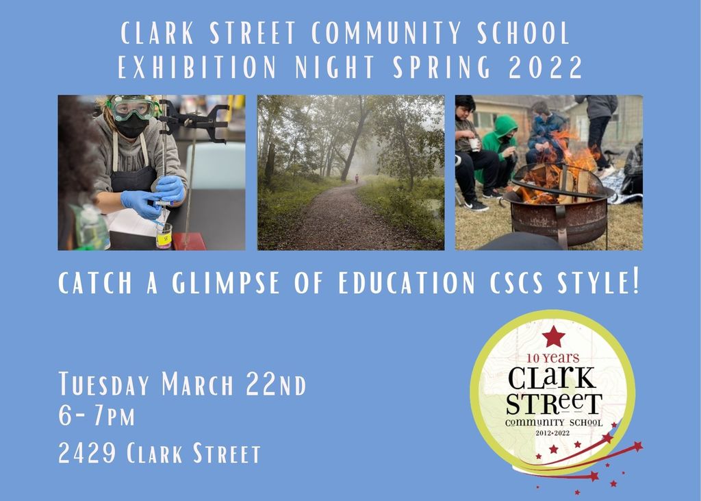 Please join Clark Street for Exhibition Night Tuesday March 22 6:00-7:00pm