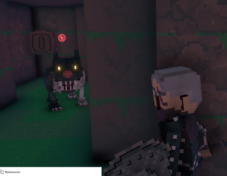 forxgrape's tweet photo. @TheSandboxGame Being sneaky so not to catch his attention.. Failed ;; #SandboxAlphaS2Contest #SandboxAlphaS2 https://t.co/QVOqjkIDRn