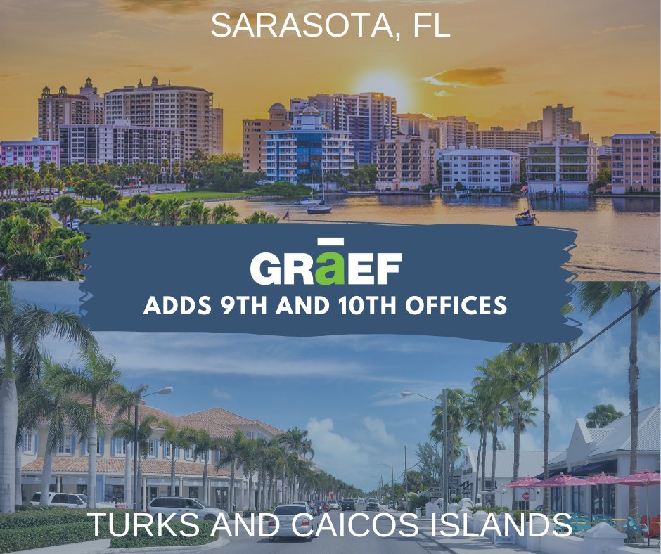 Introducing GRAEF's two new office locations in Sarasota, FL and Turks and Caicos Islands! 
ow.ly/6gnr50IkMHG