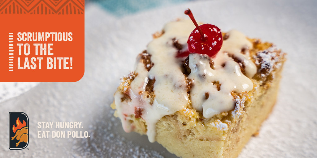 DonPolloInc's tweet photo. Try our bread pudding to brighten up your week. Our traditional bread pudding is topped with sugary icing for a flavorful, delicious taste.
#DonPollo #breadpudding #pudding #peruvianrestaurant https://t.co/9qlx28Xo97