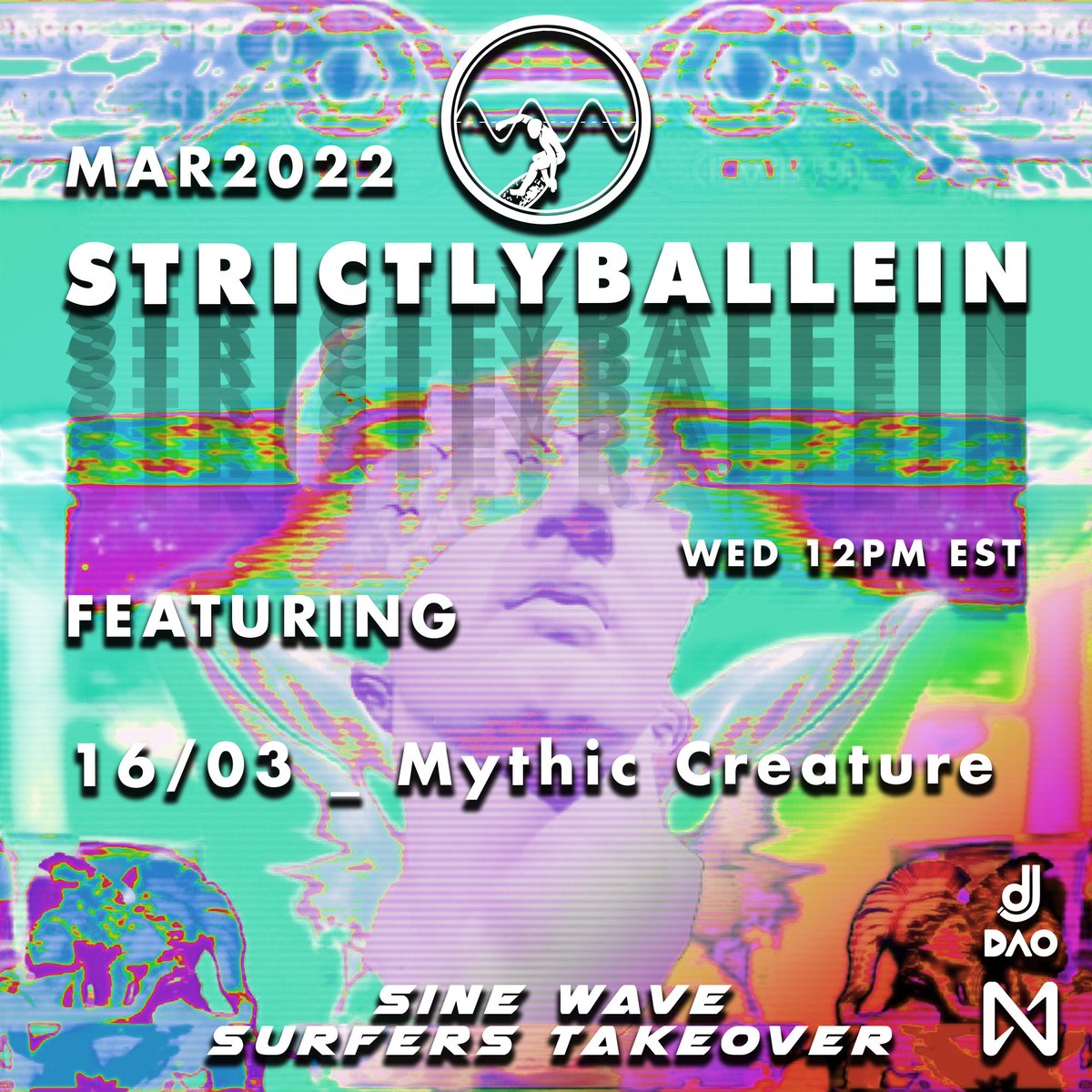 EPISODE 2 #StrictlyBallein MARCH 2022 / WITH Mythic Creature <a href="/SineWaveSurfers/">Sine Wave Surfers Collective</a>

Tune in today at 12PM EST / 5PM UTC
📍 bit.ly/theplaygroundcv