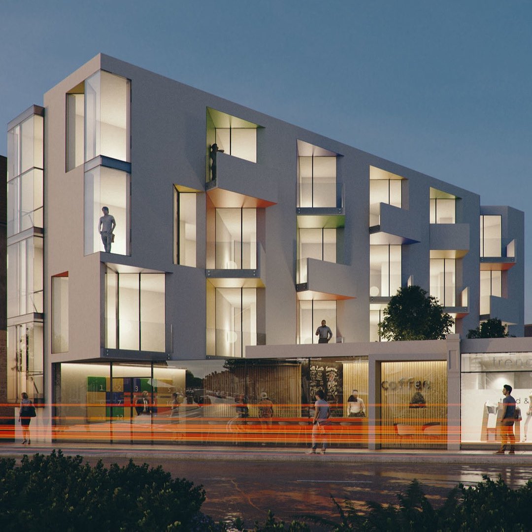 JaKStudio's tweet photo. A feasibility we did for co-living spaces at Langney Road in Eastbourne. The building houses shared amenities including a cinema room, café &amp; a co-working space. With a new era of flexible working &amp; living,this new typology is a response to both urban crowding &amp; efficient living https://t.co/FDxizOuH6o