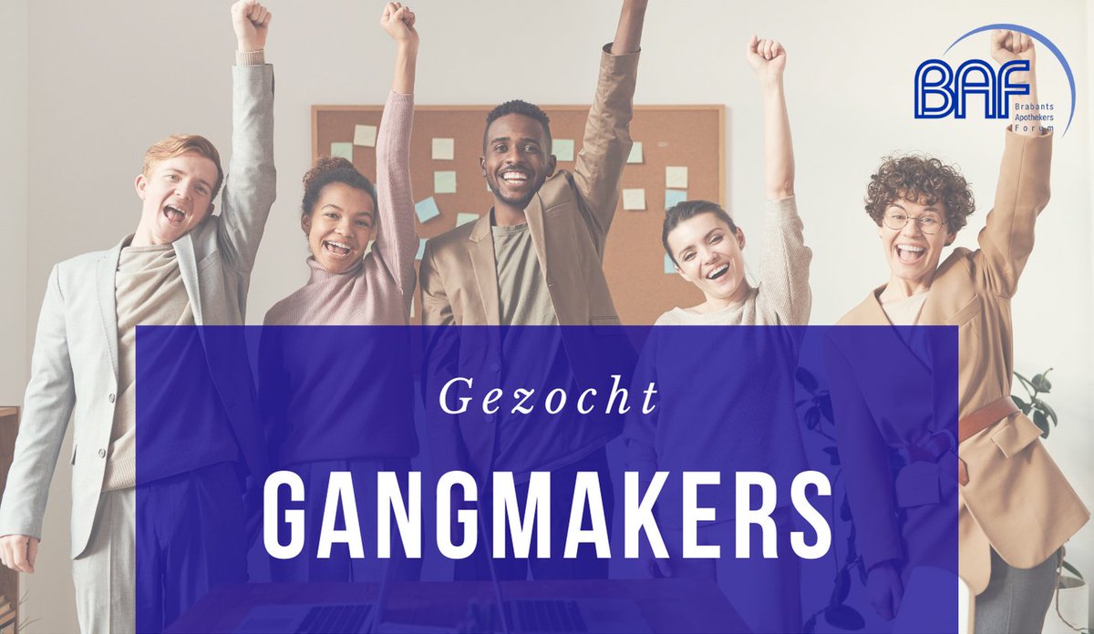 baf_tweets's tweet photo. 𝔹𝔸𝔽 𝕫𝕠𝕖𝕜𝕥 𝔾𝕒𝕟𝕘𝕞𝕒𝕜𝕖𝕣𝕤 met een hart voor het apothekersberoep die mee vorm willen geven aan de #toekomst van onze sector.💙Meer info 👉https://t.co/05iu6O2wb0 https://t.co/xmZM3JtYGk
