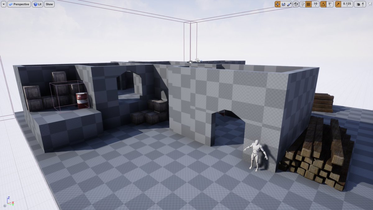 TheBornlessGame's tweet photo. 🔥 WIP Wednesday 🎮
Some very early greyboxing from one of our brilliant freelancers. https://t.co/x7NL0P47Us