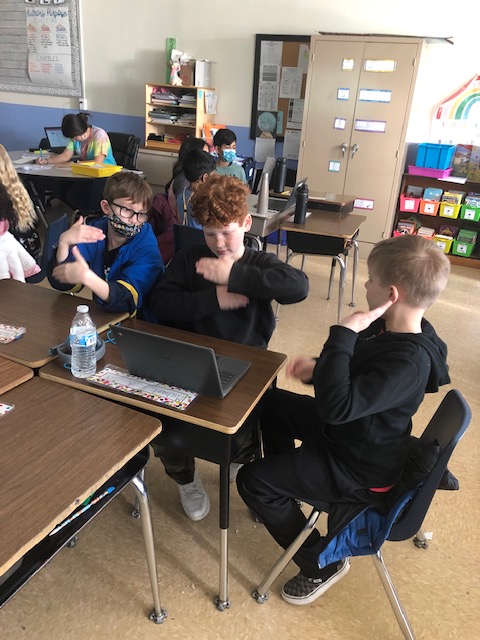 This week we are reviewing what it means when someone says, "Choose to include!" After listening to Hands &amp; Hearts students watched ASL videos. They learned how to sign candle, decorating, hide-n-seek, and many other words. <a href="/CMSmtolive/">CMS Elementary School</a> <a href="/NicoleMusarra/">Nicole Musarra</a> @MathWithMrsM <a href="/ZywickiR/">Dr. Robert R. Zywicki</a>