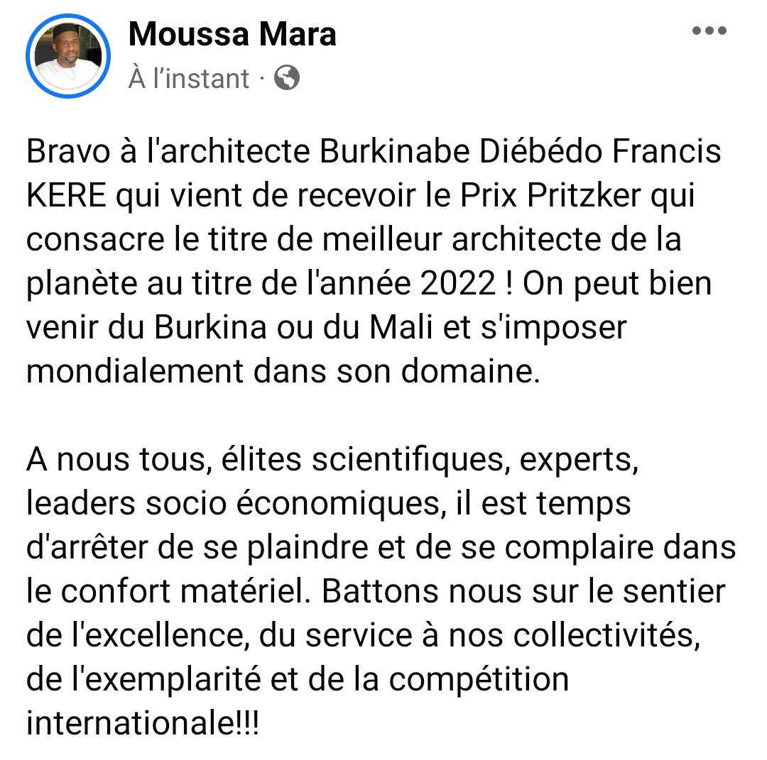 Moussa Mara (@moussamaramali) on Twitter photo 