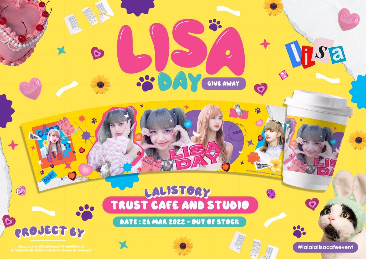 mamindmamind's tweet photo. *·˚🧤🎨 ꒰  LISA DAY  ꒱ 📒🖍 ˚ ༘

CUPHOLDER PROJECT🥤

🧸  #liliwithluv 🥛🥣

12 จังหวัด 20 คาเฟ่ 🌻

 DATE : 26 MAR  - OUT OF STOCK

                 ˗ˏˋ 𝑆𝑃𝐸𝐶𝐼𝐴𝐿ヾ

�� LALISTORY : TRUST Cafe and Studio

 DATE : 27 MAR 2022 

มารับน้องกันเยอะๆนะคะ 
#LISA #HAPPYLISADAY https://t.co/b4qhDFdJyX