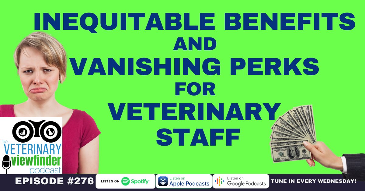 Have you ever had a job benefit or workplace perk suddenly taken away? What about a new hire that is given compensation above long-time team members? In the past were you offered free or “at cost” vet care but now you have to pay? 
iTunes: bit.ly/VetView #veterinary