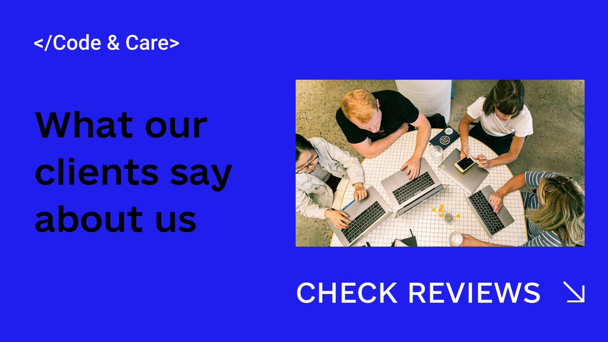 codecare_llc's tweet image. We are very happy to have formed excellent partnerships with lots of our clients. Here is what they are saying about our cooperation: clutch.co/profile/codeca…

#codeandcare #reviews #testimonials