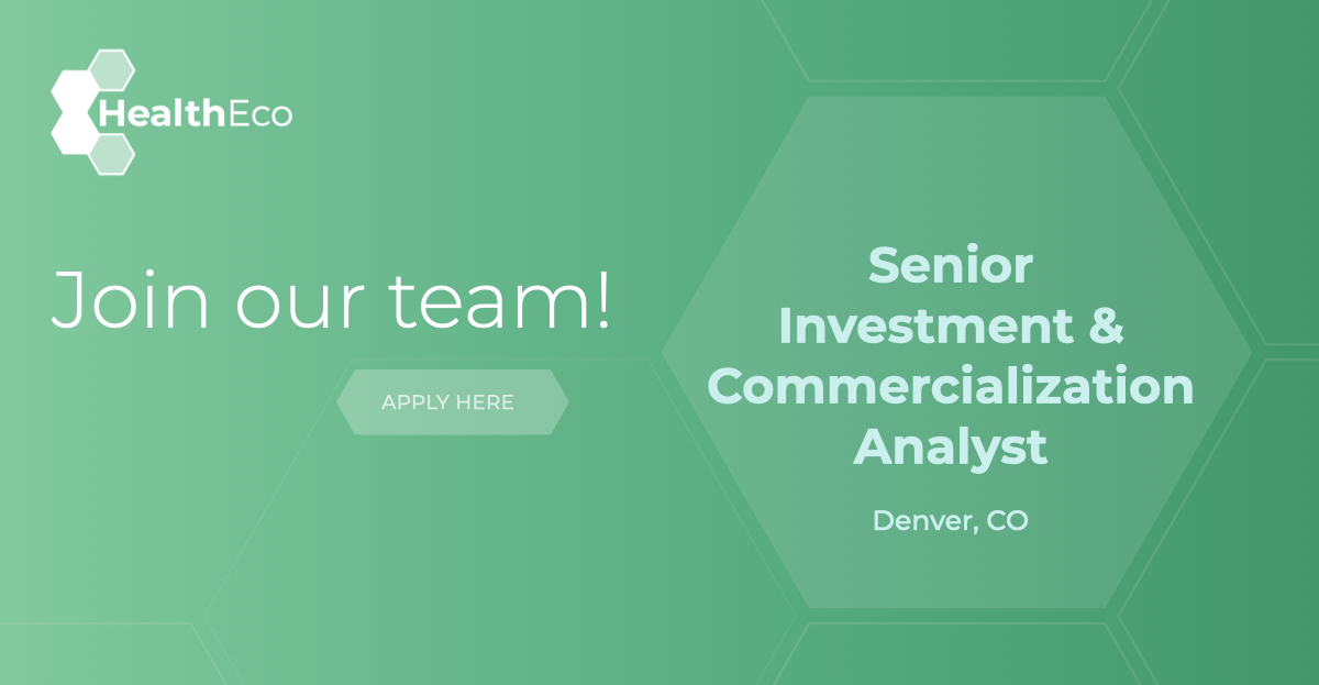 TheHealthEco's tweet photo. Join our team as we build the next generation of businesses with health systems. #HealthEco is #hiring a Senior Investment &amp; Commercialization Analyst in our Denver, CO office. Learn more about this #opportunity at https://t.co/epDxJxExTV https://t.co/hKgKfw56bU
