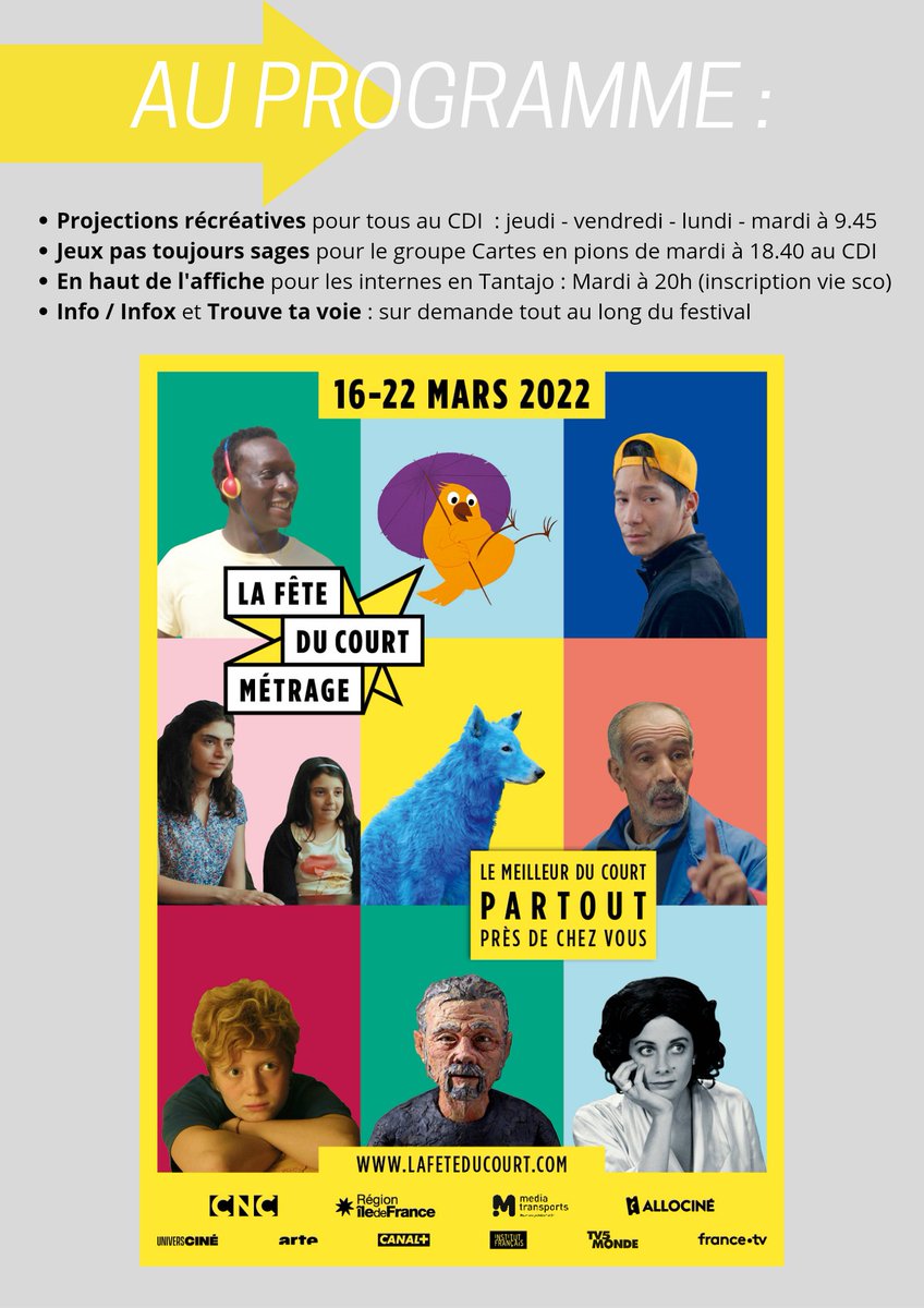 delor_laetitia's tweet photo. 🎬 #Fêteducourtmétrage c'est parti au @LP_F_Leger_34 !
Un programme à la carte pour nos élèves en et hors temps scolaire. 

 #fdcm2022 #EAC @acmontpellier #internatdexcellence @lafeteducourt https://t.co/xPkRrYrzuf