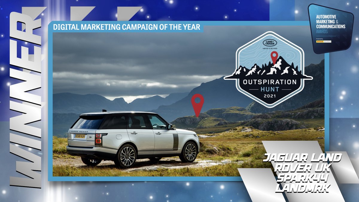 AutocarBusiness's tweet photo. The winner in Digital Marketing Campaign of the Year is Jaguar Land Rover UK, Spark44 and Landmrk. Well done! #AutoMarComms @LandRover_UK https://t.co/Qbmsl2vE9w