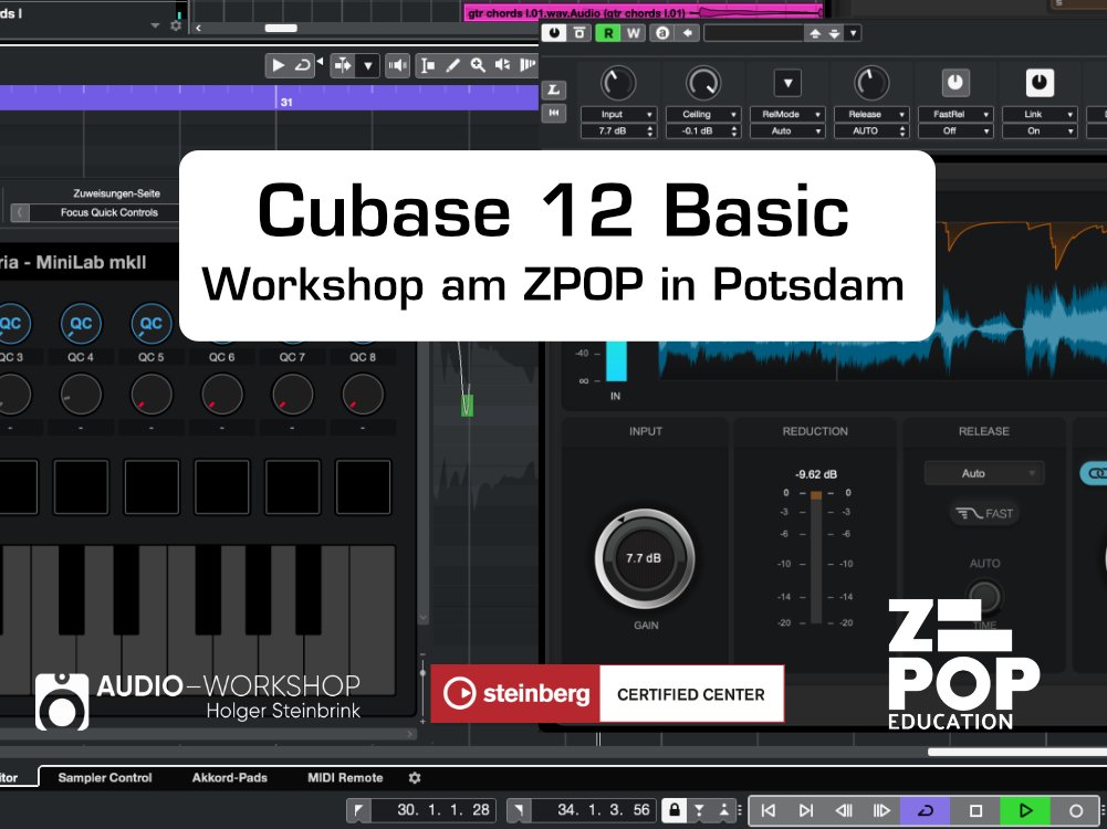 tsching's tweet image. Am 7. und 8. Mai am #ZPOP in Potsdam! Das Cubase 12-Seminar mit Holger Steinbrink: audio-workshop.net/cubase-basic/