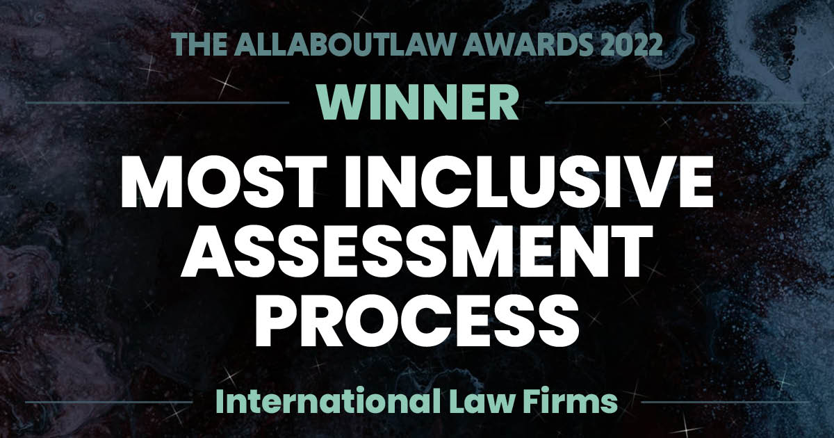 We are delighted to share that following the recent <a href="/AllAboutLaw/">AllAboutLaw</a> 2022 Awards, we were awarded 'Highly Commended' for Best Website &amp; Social Media and the winner of 'Most Inclusive Assessment Process'!🙌👏🎉🥳