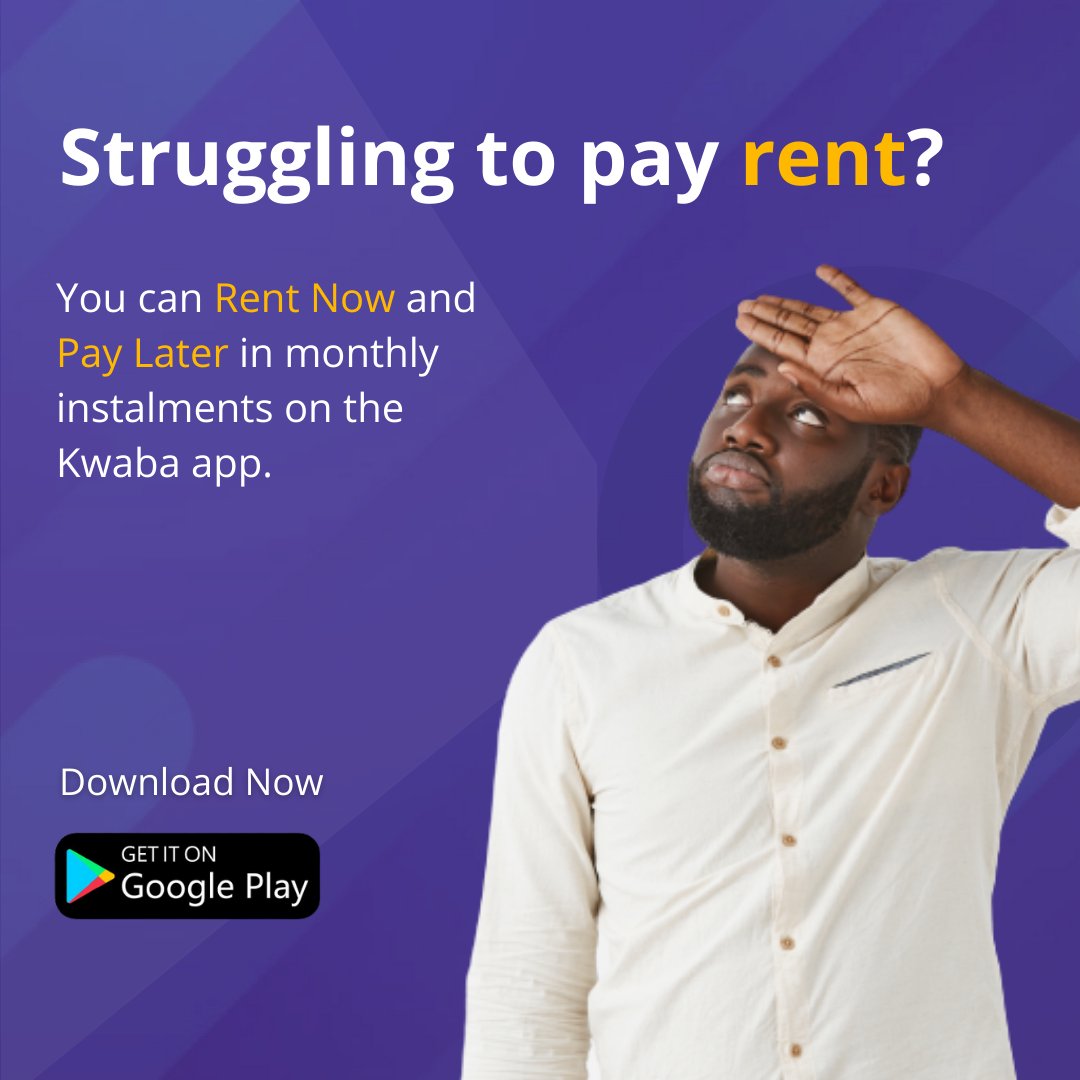 kwaba_ng's tweet photo. Rent payment shouldn't be a struggle.

Let Kwaba pay your rent so you pay back in easy monthly installments.

Download the app to get started. Click here: https://t.co/8fVbGOme1X https://t.co/JIDWyhEDTh