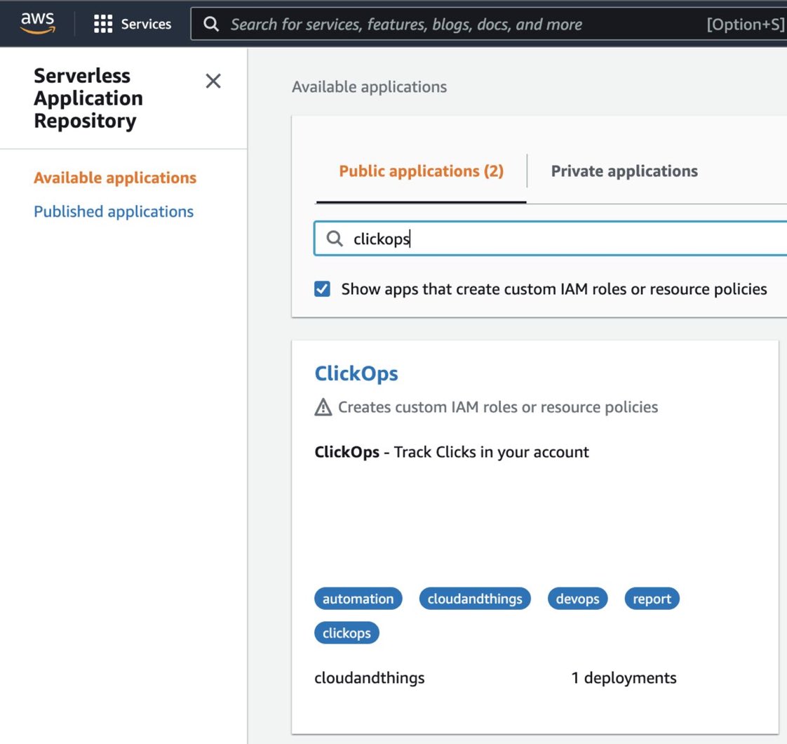 We've pushed out ClickOops to AWS Serverless Application Repository! 🐕such grace, such ease, much wow #AWS #DevOps #clickops