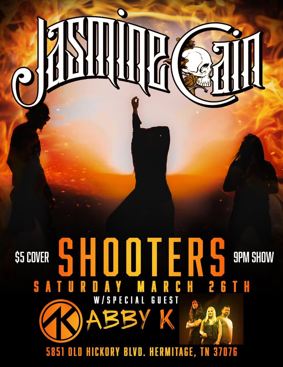 We are doing a hometown show here in Nashville this month! Joining us for the night is <a href="/abbykrocks/">Abby K</a> straight off her recent tour with <a href="/hurricanenita/">Nita Strauss Villalta</a>. See you at <a href="/Shootersbarnas1/">Shooters Sports Bar Nashville</a> on March 26th at 9pm. 21 and over.